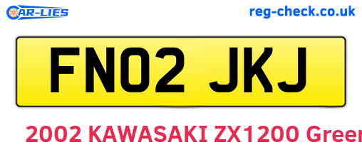 FN02JKJ are the vehicle registration plates.