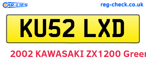 KU52LXD are the vehicle registration plates.