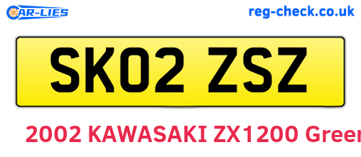 SK02ZSZ are the vehicle registration plates.