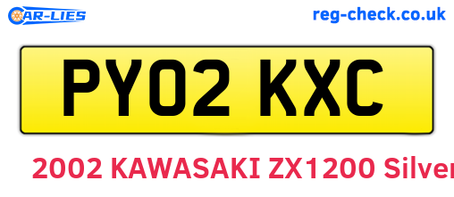 PY02KXC are the vehicle registration plates.