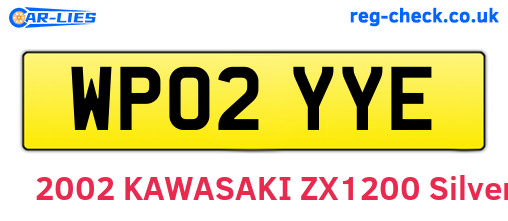 WP02YYE are the vehicle registration plates.