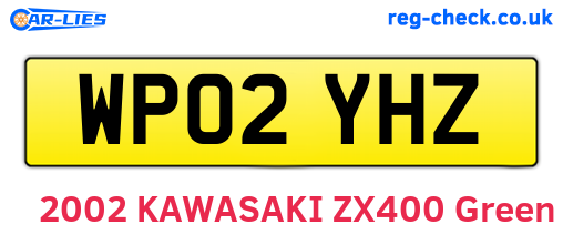 WP02YHZ are the vehicle registration plates.