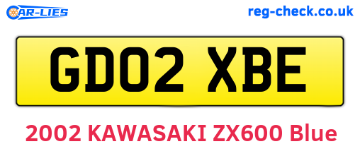 GD02XBE are the vehicle registration plates.
