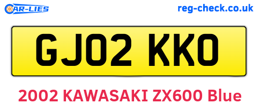 GJ02KKO are the vehicle registration plates.