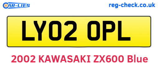 LY02OPL are the vehicle registration plates.