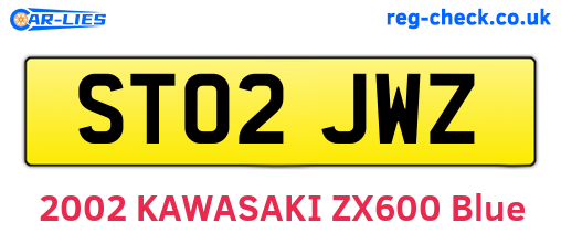 ST02JWZ are the vehicle registration plates.
