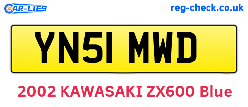 YN51MWD are the vehicle registration plates.