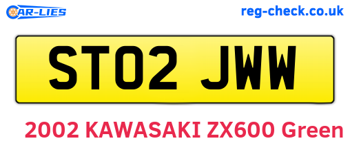 ST02JWW are the vehicle registration plates.