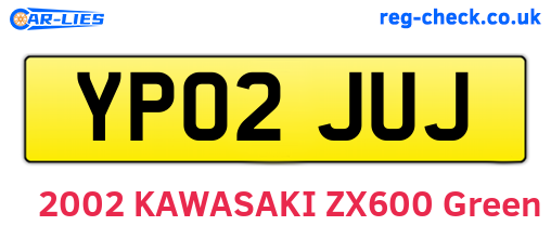 YP02JUJ are the vehicle registration plates.