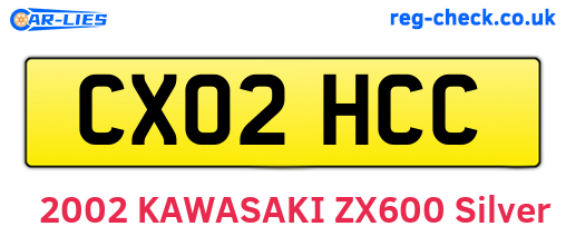 CX02HCC are the vehicle registration plates.