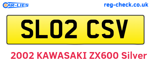 SL02CSV are the vehicle registration plates.
