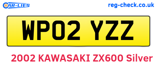 WP02YZZ are the vehicle registration plates.