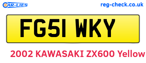 FG51WKY are the vehicle registration plates.