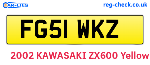 FG51WKZ are the vehicle registration plates.