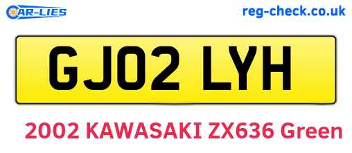 GJ02LYH are the vehicle registration plates.