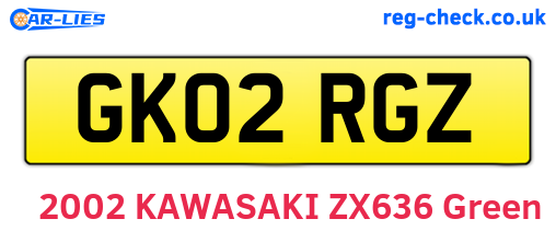 GK02RGZ are the vehicle registration plates.