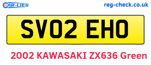 SV02EHO are the vehicle registration plates.