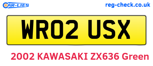 WR02USX are the vehicle registration plates.