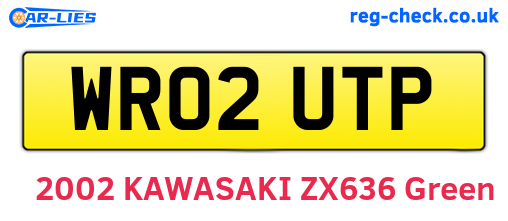 WR02UTP are the vehicle registration plates.