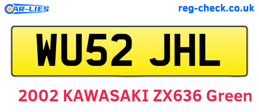 WU52JHL are the vehicle registration plates.