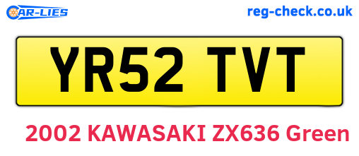 YR52TVT are the vehicle registration plates.