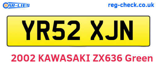 YR52XJN are the vehicle registration plates.