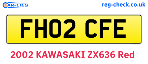 FH02CFE are the vehicle registration plates.