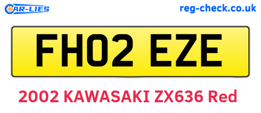 FH02EZE are the vehicle registration plates.