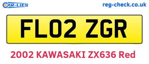 FL02ZGR are the vehicle registration plates.