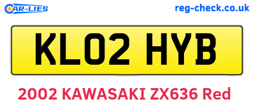 KL02HYB are the vehicle registration plates.