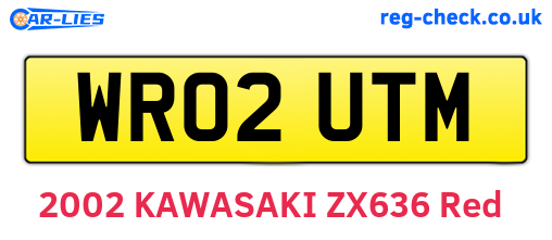 WR02UTM are the vehicle registration plates.