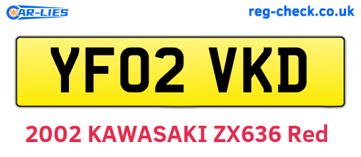 YF02VKD are the vehicle registration plates.