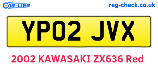 YP02JVX are the vehicle registration plates.