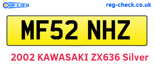 MF52NHZ are the vehicle registration plates.