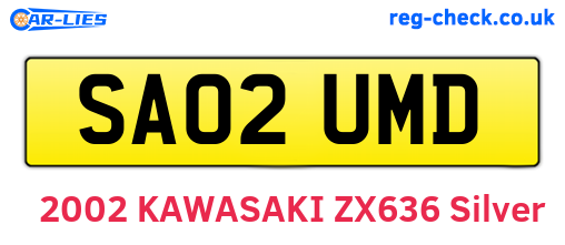 SA02UMD are the vehicle registration plates.