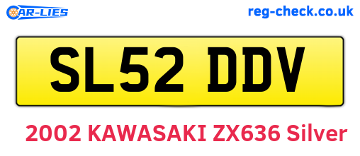 SL52DDV are the vehicle registration plates.