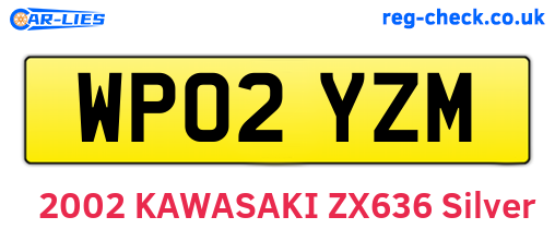 WP02YZM are the vehicle registration plates.