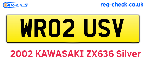 WR02USV are the vehicle registration plates.