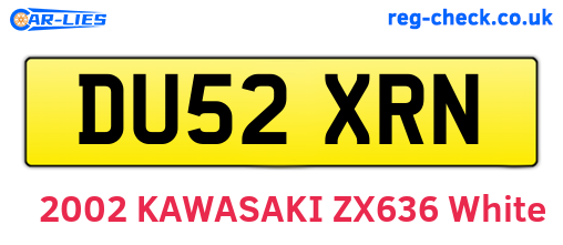 DU52XRN are the vehicle registration plates.