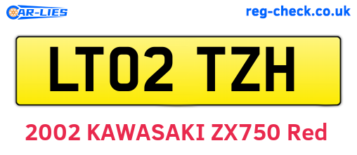 LT02TZH are the vehicle registration plates.