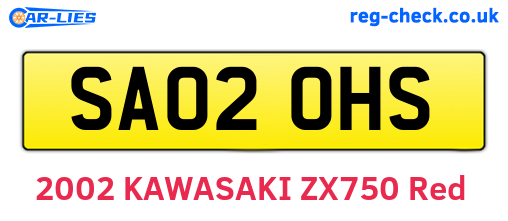 SA02OHS are the vehicle registration plates.