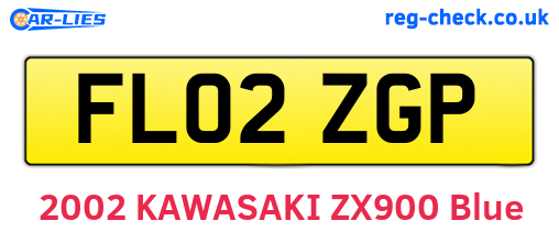 FL02ZGP are the vehicle registration plates.