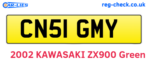 CN51GMY are the vehicle registration plates.