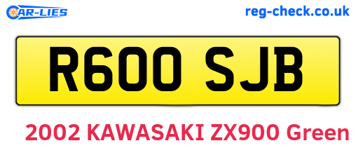 R600SJB are the vehicle registration plates.