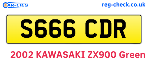 S666CDR are the vehicle registration plates.