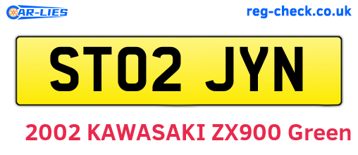 ST02JYN are the vehicle registration plates.