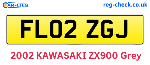FL02ZGJ are the vehicle registration plates.