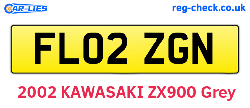 FL02ZGN are the vehicle registration plates.