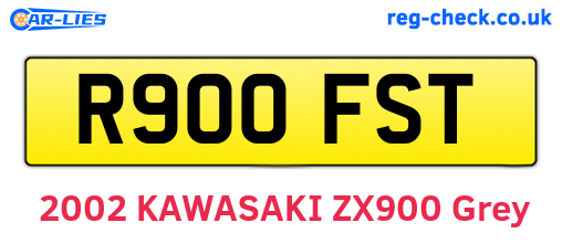 R900FST are the vehicle registration plates.