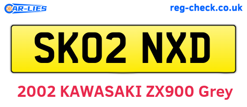 SK02NXD are the vehicle registration plates.